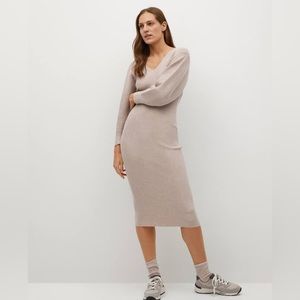 Mango Ribbed Knit Dress